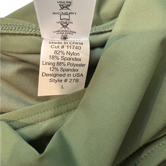 NWT, Sunsets Unforgettable Olive Bikini Bottoms, Sz L - Picture 7 of 9